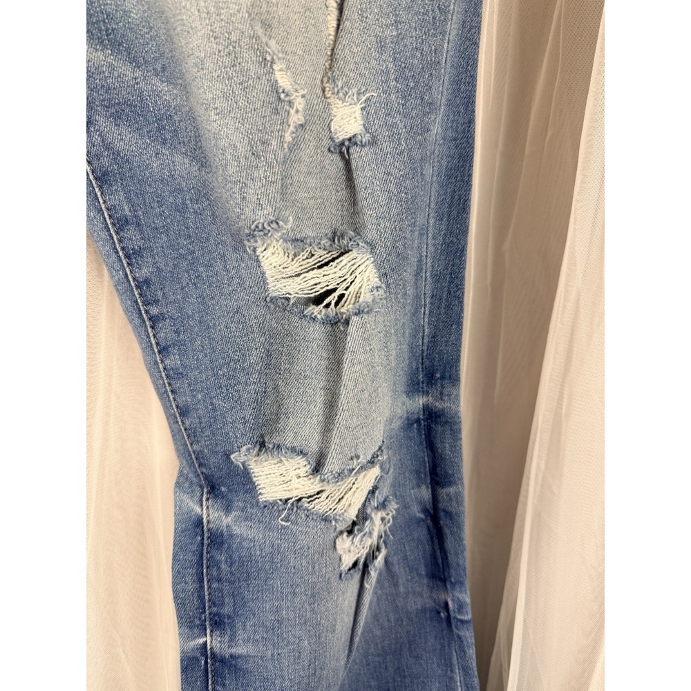 Vervet Alison Mid Rise Flare Jeans Distressed Light Wash Women Sz 28 - Picture 4 of 9